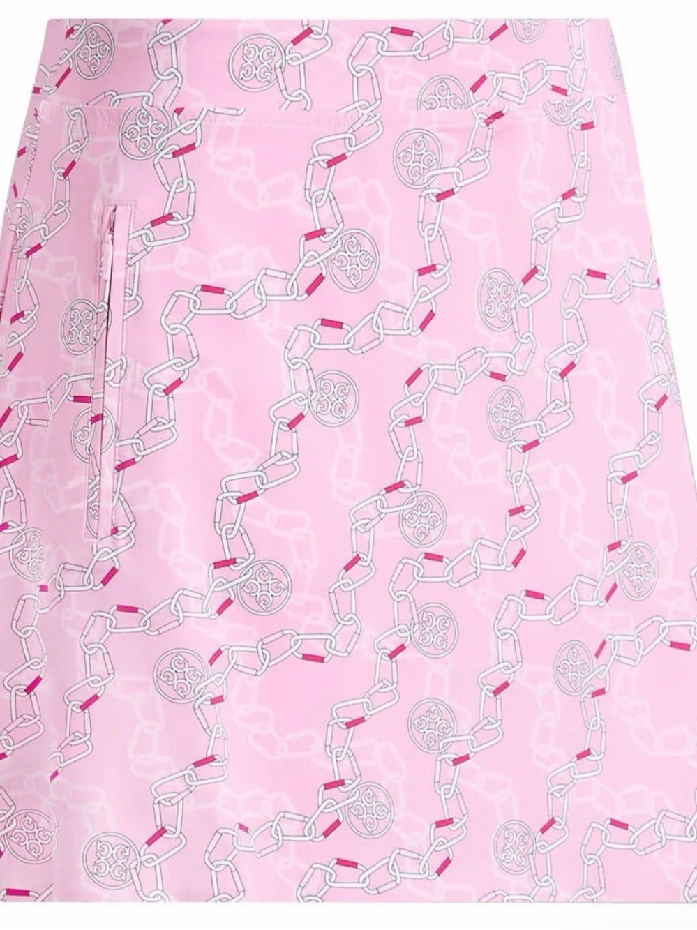 GFORE NWT Pink Chain-Print A-Line Skirt